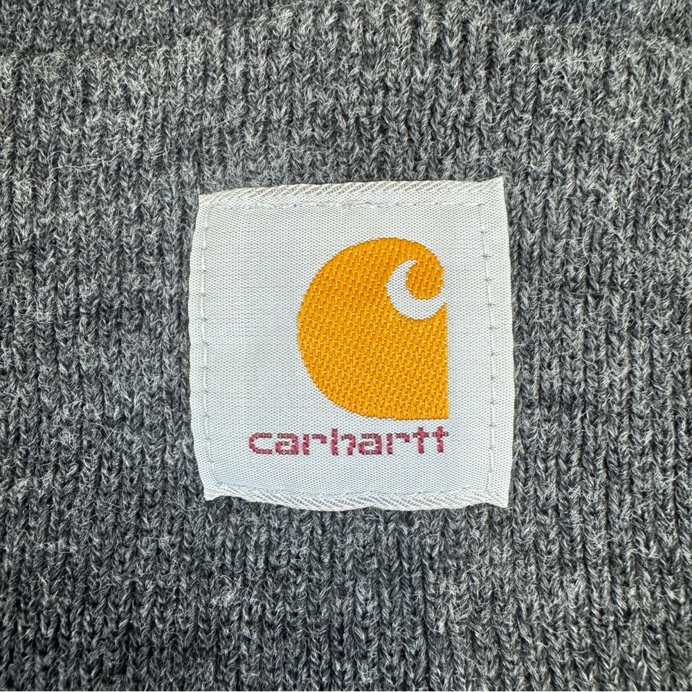 Carhartt A18 Knit Cuffed Beanie Coal Heather Gray Carhartt & Guinness patches - Picture 8 of 8